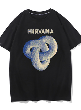 秀洛摇滚乐队vintage美式男短袖T恤衫nirvana never mind涅盘天使