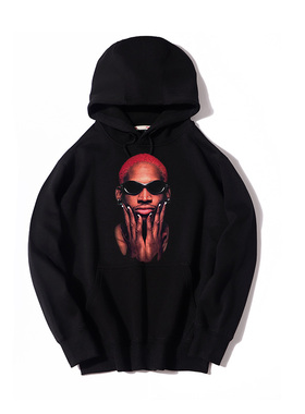 秀洛美式复古球星嘻哈宽松潮Dennis Rodman罗曼德套头卫衣男衣服