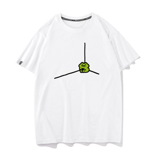 秀洛孤独孤寡青蛙单身蛙夏季短袖T恤男女半袖衣服打底衫上衣纯棉