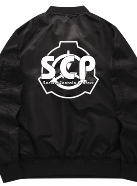 衣服秋冬加厚外套恐怖惊悚游戏周边卫衣飞行服夹克外套SCP基金会