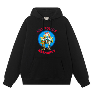 秀洛绝命毒师美剧炸鸡叔店电视周边同款连帽卫衣宽松秋冬上衣男女