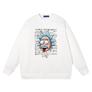 圆领宽松长袖 Morty瑞克和莫蒂联名卫衣男女春秋季 外套潮 and Rick