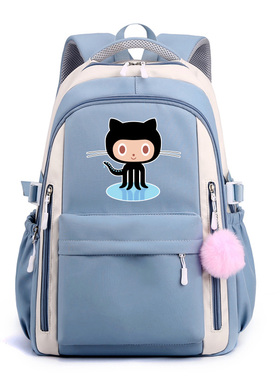 github章鱼猫IT狂热极客小恐龙休闲双肩背包双肩包geek程序员书包