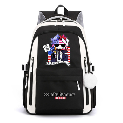 秀洛CH五常国拟动漫书包男女初中小学生大容量游戏周边双肩背包