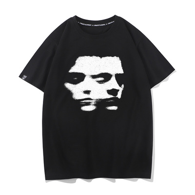 秀洛人面人像多重人格幻影打底衫衣服夏季情侣装纯棉短袖T恤半袖