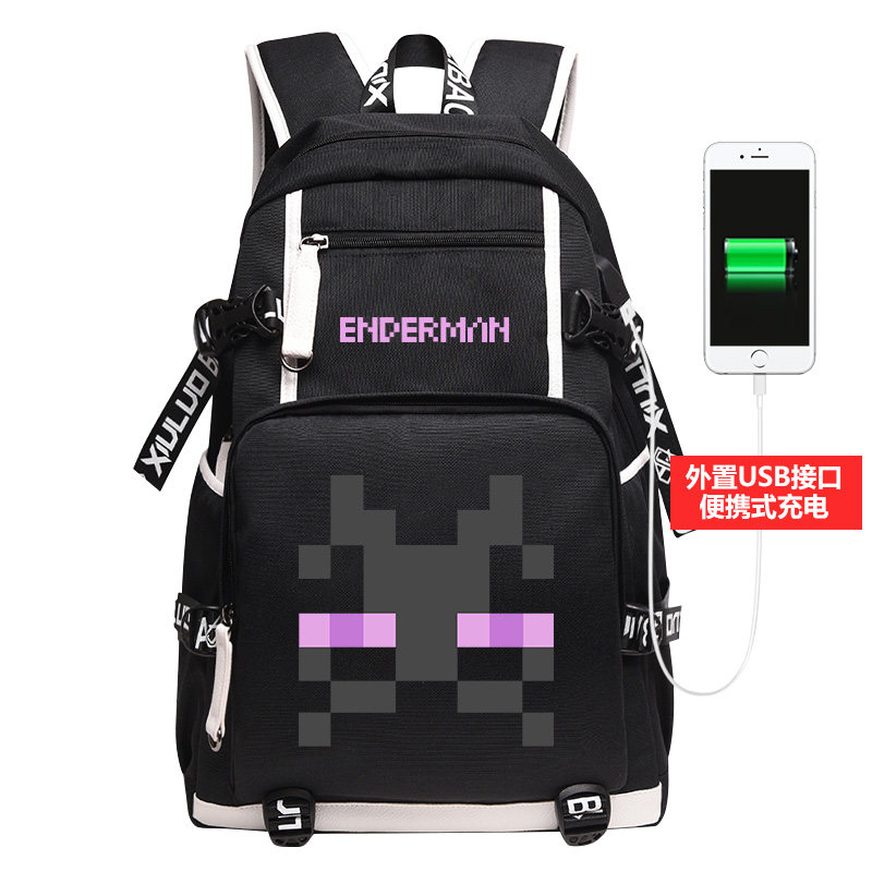 周边MC末影人游戏男女生双肩包小学初高中大学生书包潮牌我的世界,箱包皮具/热销女包/男包,双肩背包,淘宝优惠券,粉丝福利购,淘宝优惠卷