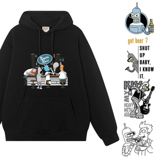 秀洛飞出个未来衣服美漫弗莱班德动漫男装秋冬加绒情侣连帽卫衣服