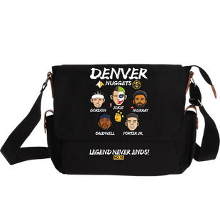 秀洛掘金队篮球队单肩包斜挎包初中小学生书包男邮差包背包死飞包