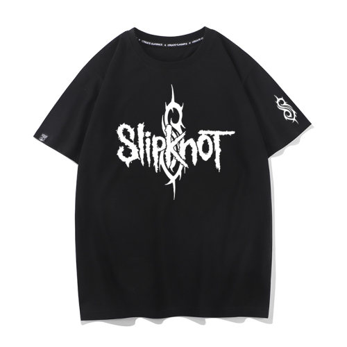 秀洛SLIPKNOT活结乐队短袖T恤男生宽松金属摇滚朋克印花纯棉半袖