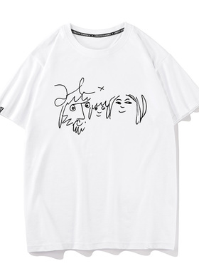 秀洛The Beatles John Lennon yoko一家人自画像短袖恤披头士乐队