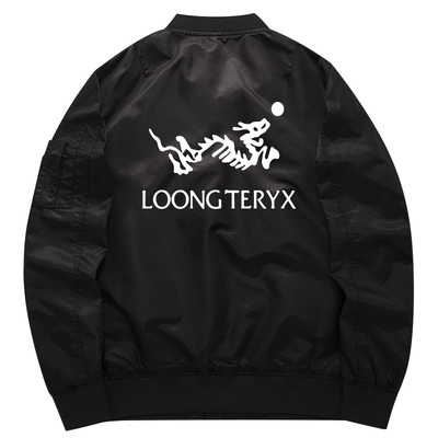 秀洛恶搞始祖龙始祖猫始祖狗秋冬外套加厚飞行夹克衣服卫衣男潮流