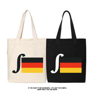 秀洛搞笑谐音梗积德周边帆布包托特包大容量单肩包学生手提包书包