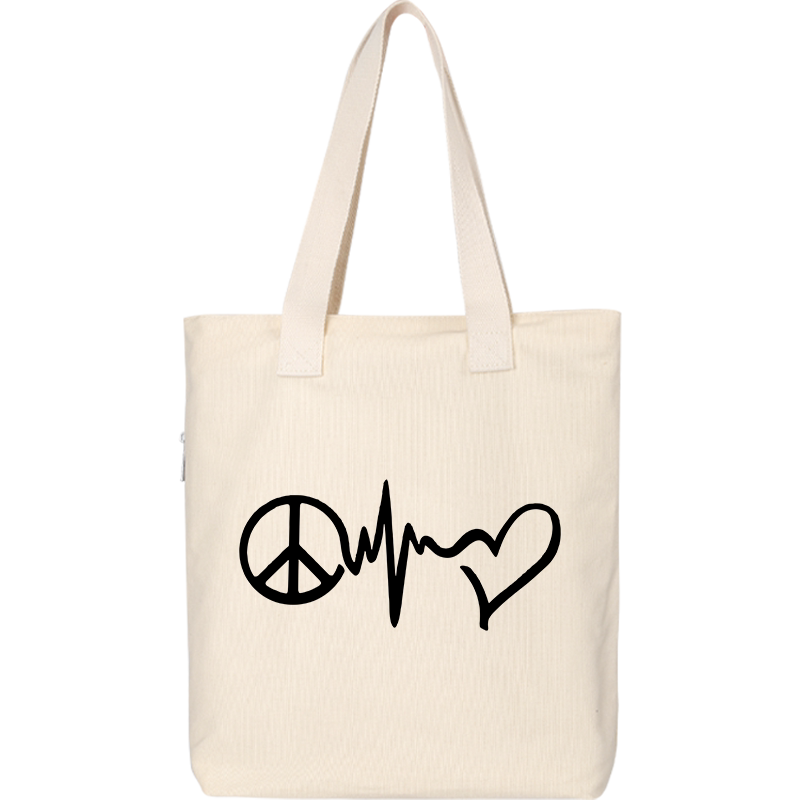 秀洛反战爱心love peace爱和平帆布包学生书包购物袋手提袋手拎袋