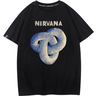秀洛摇滚乐队vintage美式男短袖T恤衫nirvana never mind涅盘天使