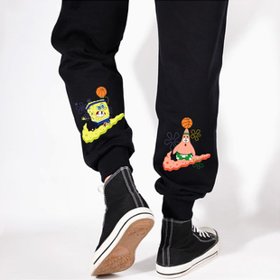 打篮球卫裤长裤秋冬运动裤束脚裤小脚裤cos休闲裤海绵宝宝派大星