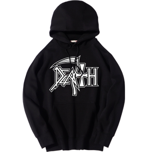 秀洛死神连帽death镰刀动漫周边帽衫二次元秋冬季休闲套头卫衣男