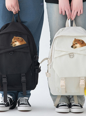 CHEEMS丧系秋田柴犬恶搞表情包废柴傻狗日系男女学生书包双肩背包