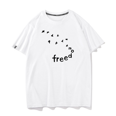 秀洛freedom许巍自由 仗剑走天涯夏季新款纯棉短袖T恤男女情侣装