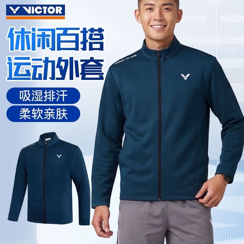 VICTOR胜利男士秋冬针织羽毛球服图片