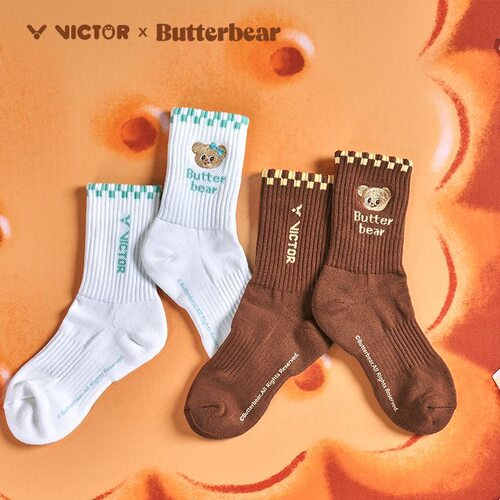 VICTOR胜利黄油小熊联名羽袜