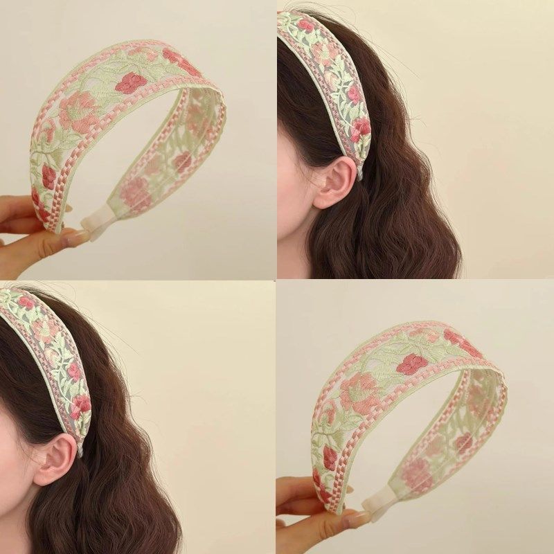 灿若夏花~2024新款民族风刺绣碎花新中式发箍蝴蝶结发夹头箍发饰,特色手工艺,青花瓷,淘宝优惠券,粉丝福利购,淘宝优惠卷