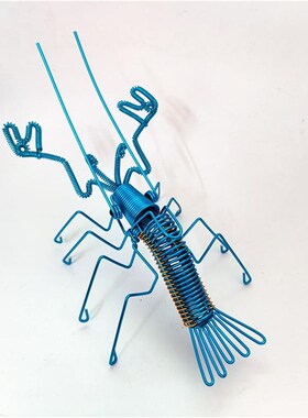【小龙虾模型】手编手工艺品青岛大虾龙虾蟹民间手工特色摆件