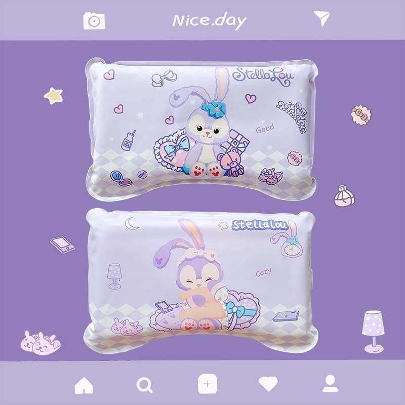 夏季冰枕可爱兔子免注水凝胶冰垫学生教室降温水枕头儿童午睡凉枕