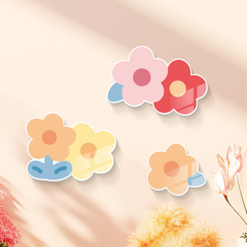 花朵小图案改造立体墙贴