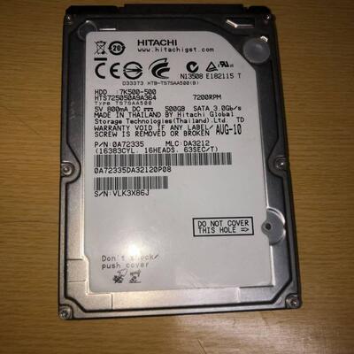 ●GeFeng●日立 HTS725050A9A364 500G 笔记本2.5寸 SATA硬盘