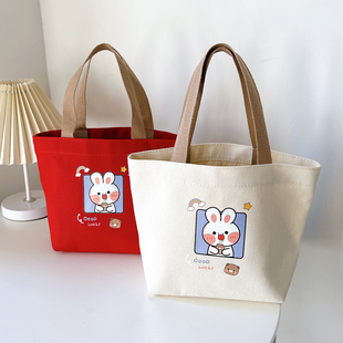 新款帆布包手拎便当包手提包帆布袋礼品袋单肩包女包小帆布袋定制