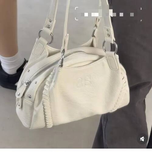 韩国小众手提包大容量机车包通勤百搭女包minju同款流浪包