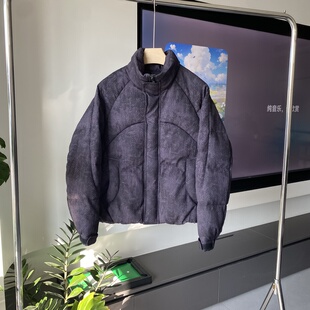 JNV原版高货冬季男加厚保暖羽绒服立领拉链短款外套90绒面包服潮