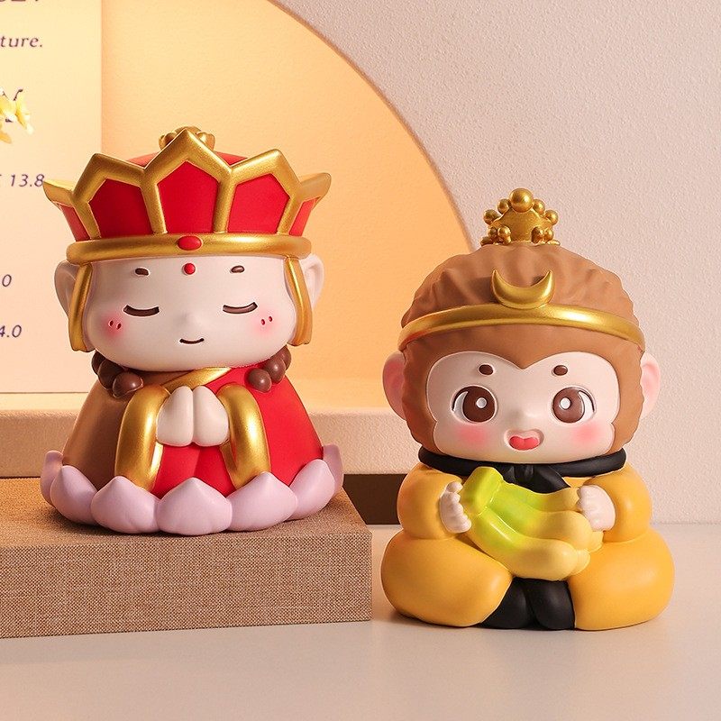 网红卡通西游记师徒四人存钱罐电视柜酒柜家居装饰摆件儿童节礼物