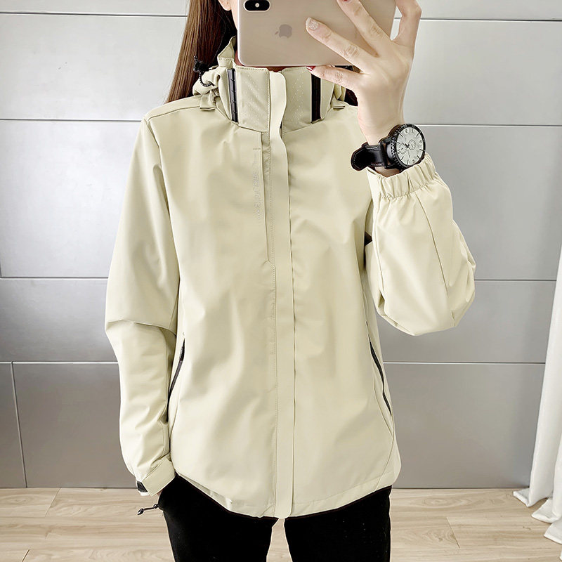 冲锋衣男防风防水户外风衣春秋薄款外套新款进藏情侣单层登山服女