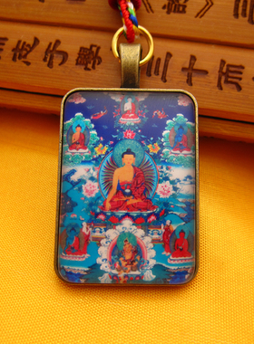 YC2377新款古青铜藏地五方佛唐卡合金佛牌吊坠法会结缘饰品小挂牌