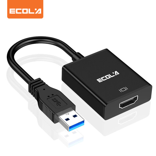 宜客莱（ECOLA)CB3-U3H 免驱USB转HDMI转接线usb3.0有线投屏器