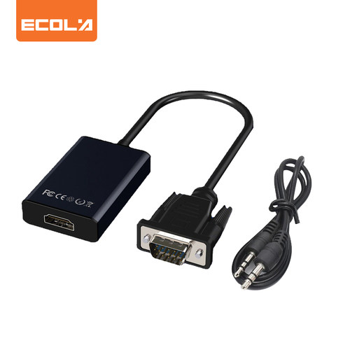 宜客莱（ECOLA）CB3-VH VGA转HDMI母 视频线转换器 带音频带供电