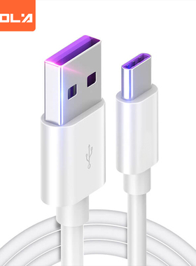 宜客莱(ECOLA)5A超级快充Type-C数据线（1米）Z38WT 白色