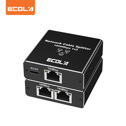 宜客莱（ECOLA)CB3-RR2 RJ45网络分配器千兆屏蔽三通连接器一分二