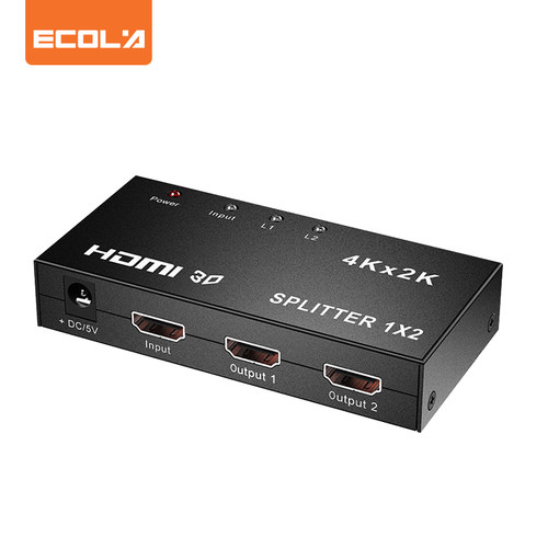 宜客莱（ECOLA)CB4-H12-4K1 HDMI分配器一分二 4K/30Hz