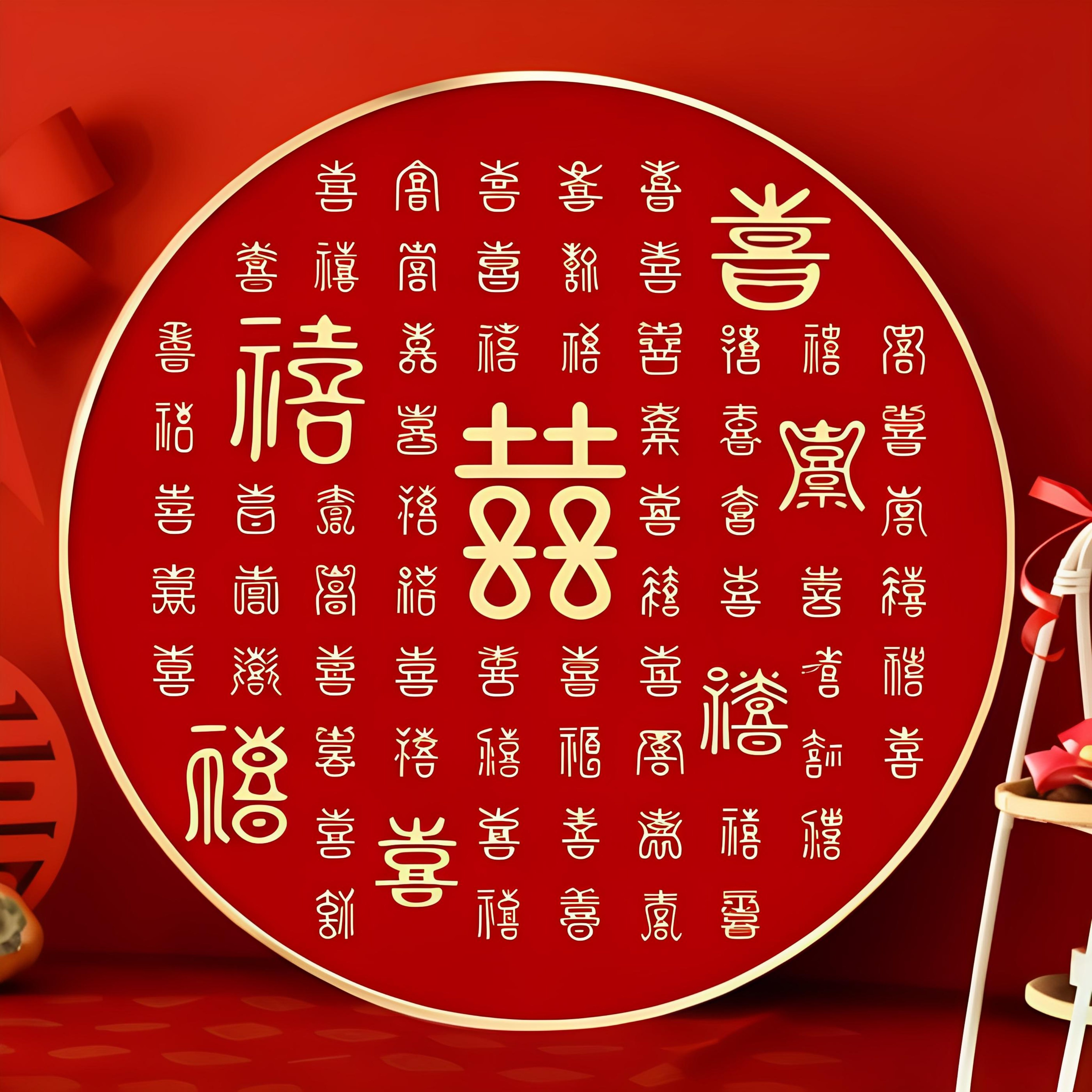 结婚十字绣2026新款婚房喜庆新婚送礼圆画手工满绣高端大气