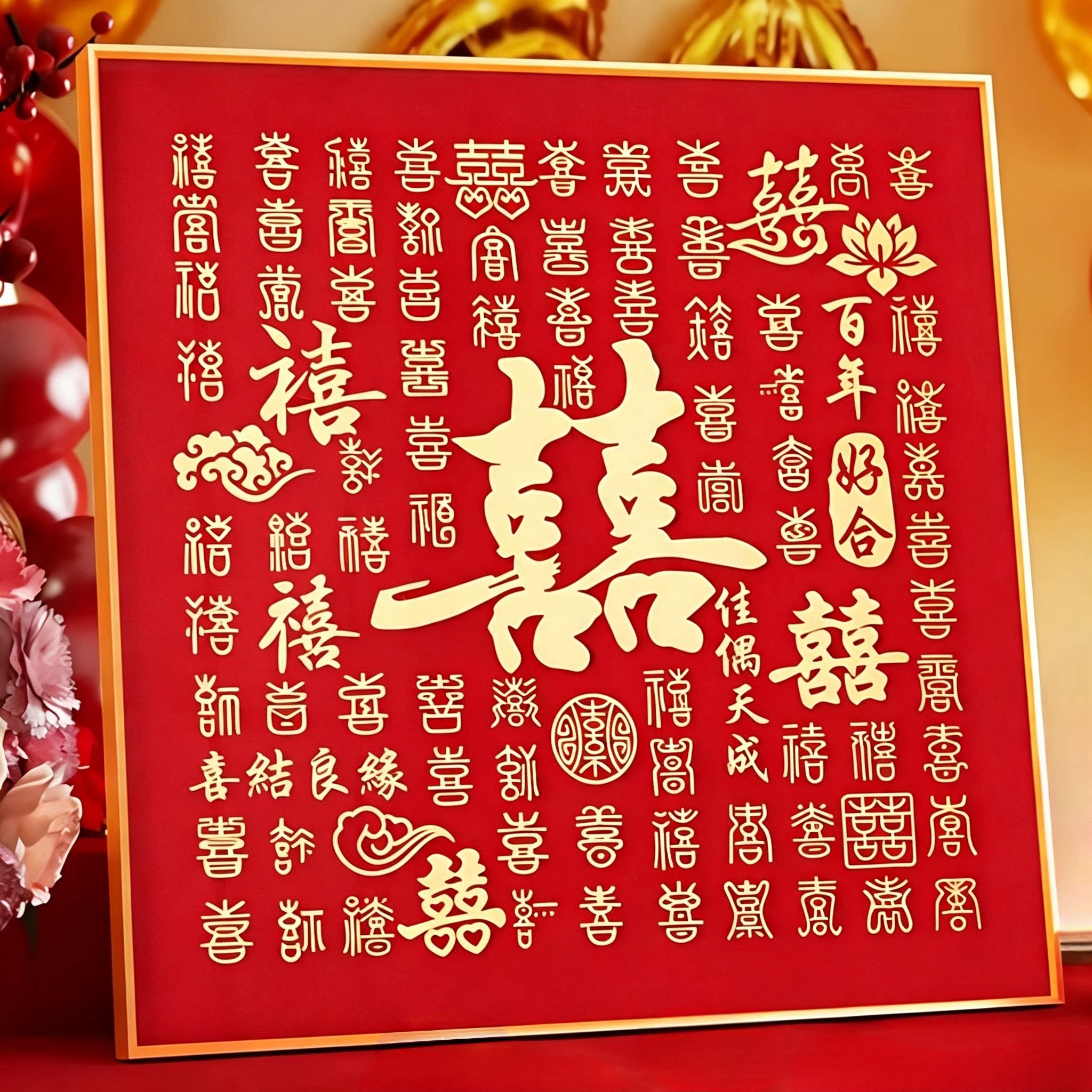 十字绣2026新款结婚喜庆百喜情侣喜字送人礼物简单小件手工线绣
