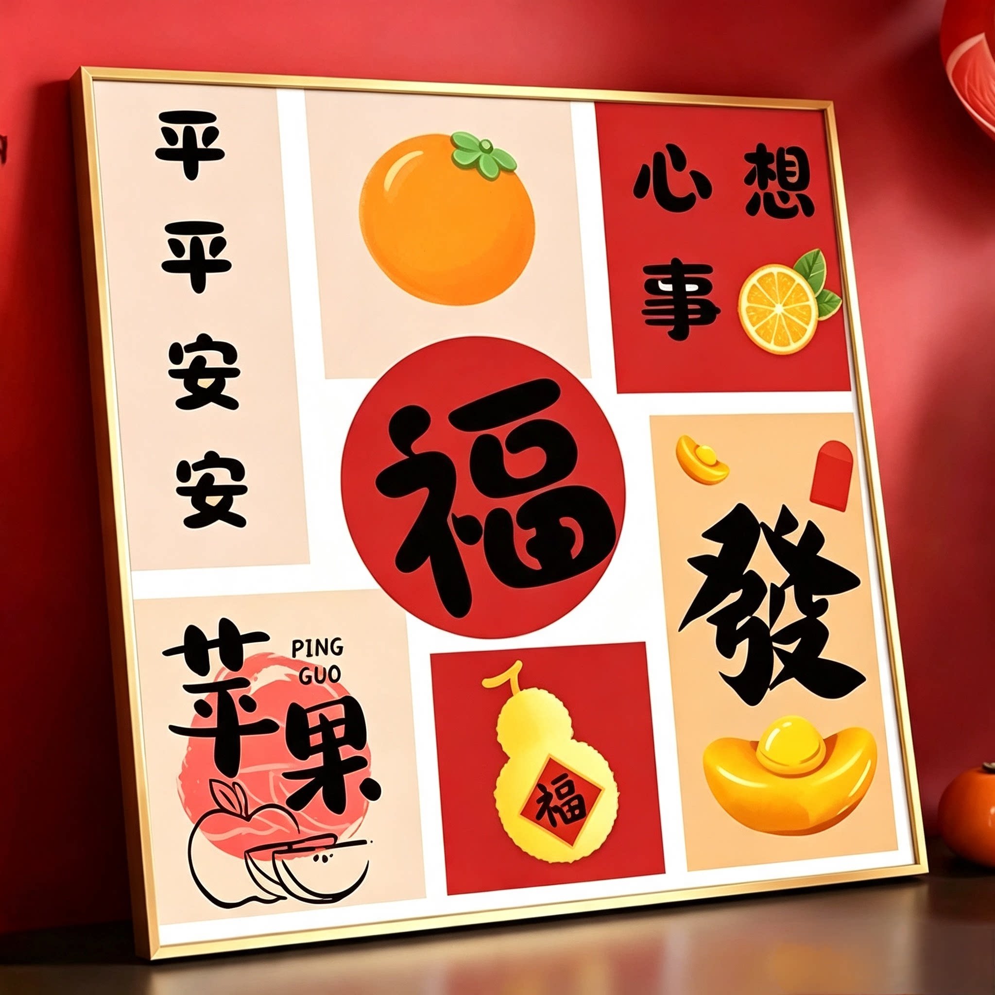 平平安安十字绣2026新款客厅餐厅卧室喜庆高级感寓意好小画福字