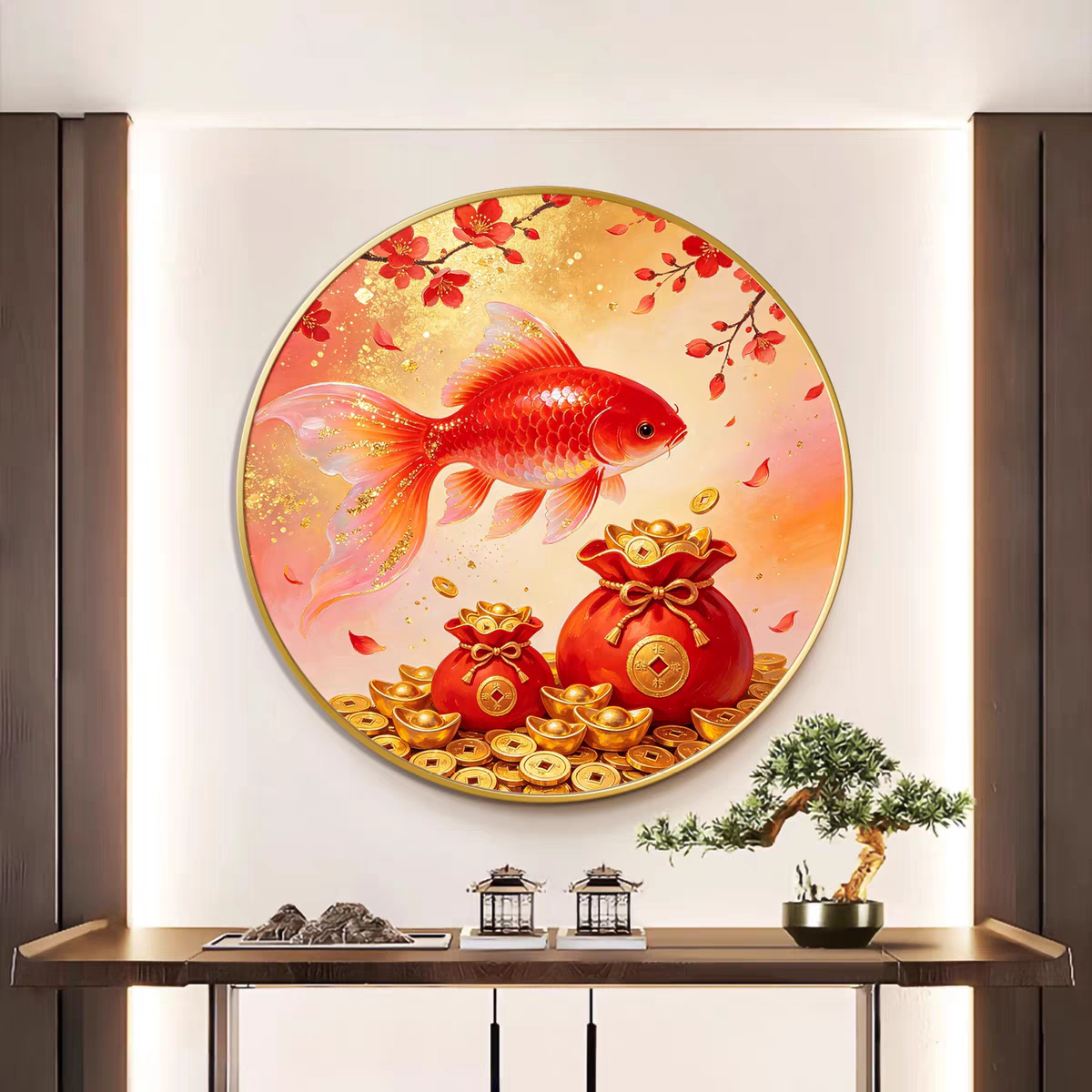 十字绣招财锦鲤钻石画满钻新款2026餐厅5d钻石绣年年有鱼寓意好