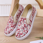 北京布鞋 百搭休闲学生帆布鞋 一脚蹬春秋妈妈鞋 透气舒适懒人女鞋