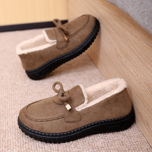 冬季雪地靴女加绒加厚舒适休闲保暖女棉鞋防滑软底中老年妈妈棉鞋