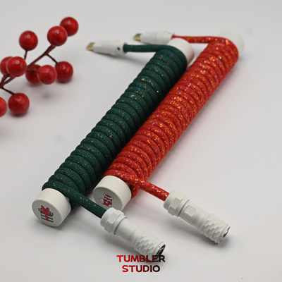 Tumbler studio圣诞节主题航插线客制化键盘线红绿