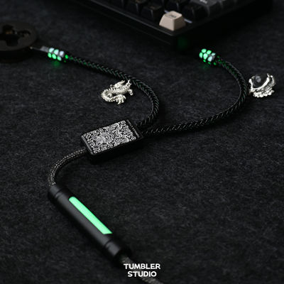 Tumbler studio一拖二航插线V2一出二键盘线磁轴键盘线8K键盘线