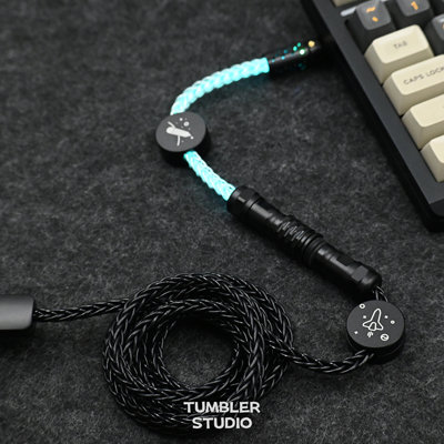 Tumbler studio太空主题单晶铜航插线8K客制化键盘线电竞线