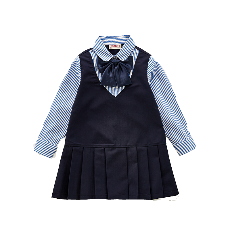 童狮春秋校服连衣裙学院风英伦中小学生幼儿园服制服表演服演出服